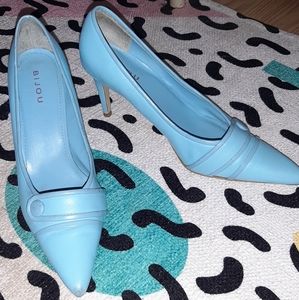 Vintage bijou baby blue pumps 8 M